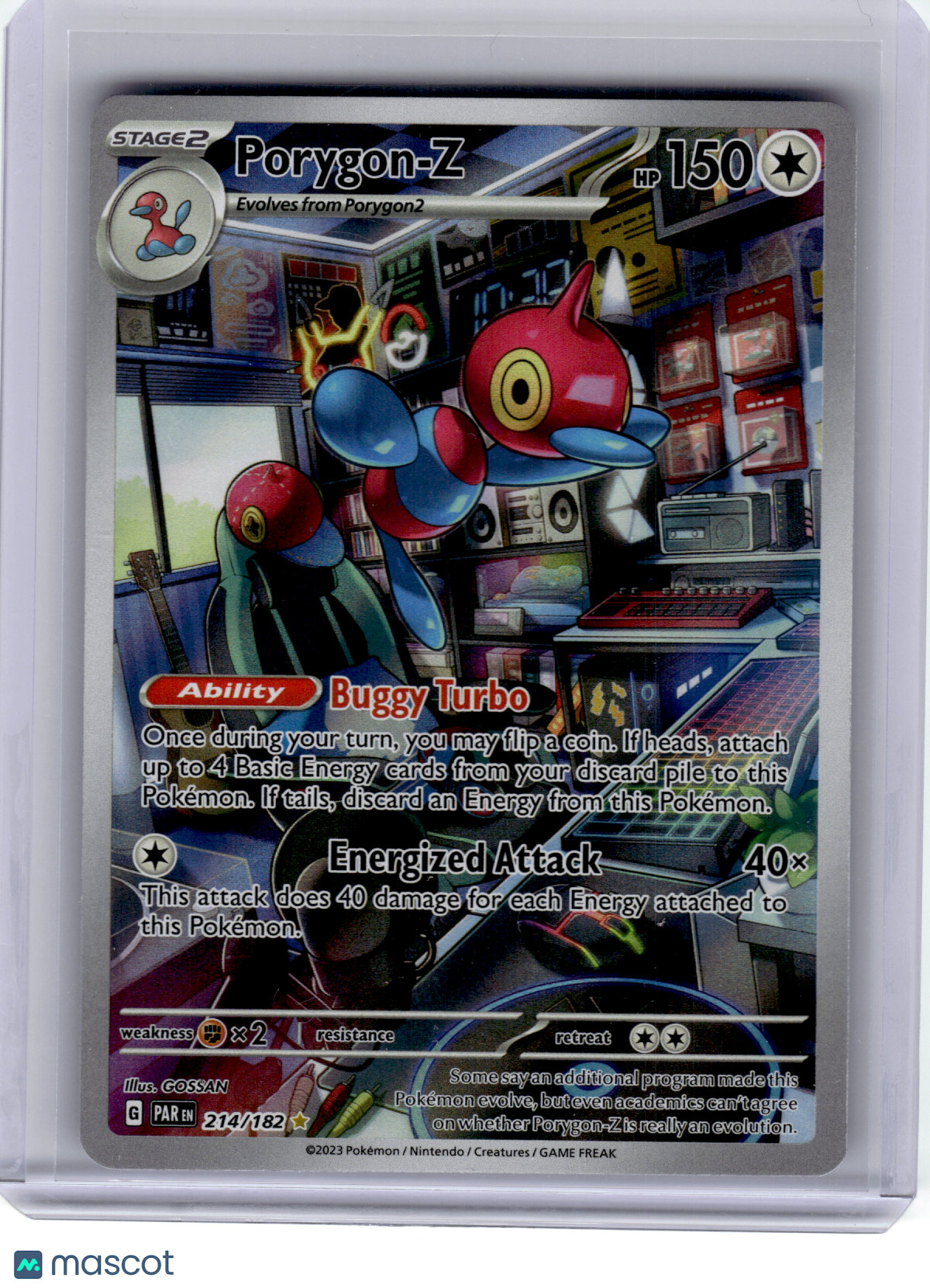 2023 Pokemon—Porygon-Z #214 Paradox Rift—Illustration Rare Holo