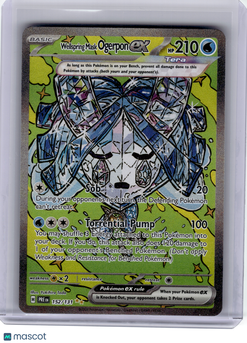 2025 Pokemon—Wellspring Mask Ogerpon ex #152 Prismatic Evolutions—SIR Holo