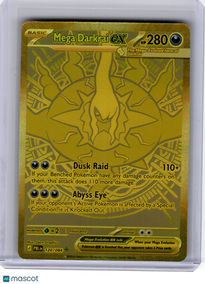 2026 Pokemon—Mega Darkrai ex #120 Pitch Black—Mega Hyper Rare Gold