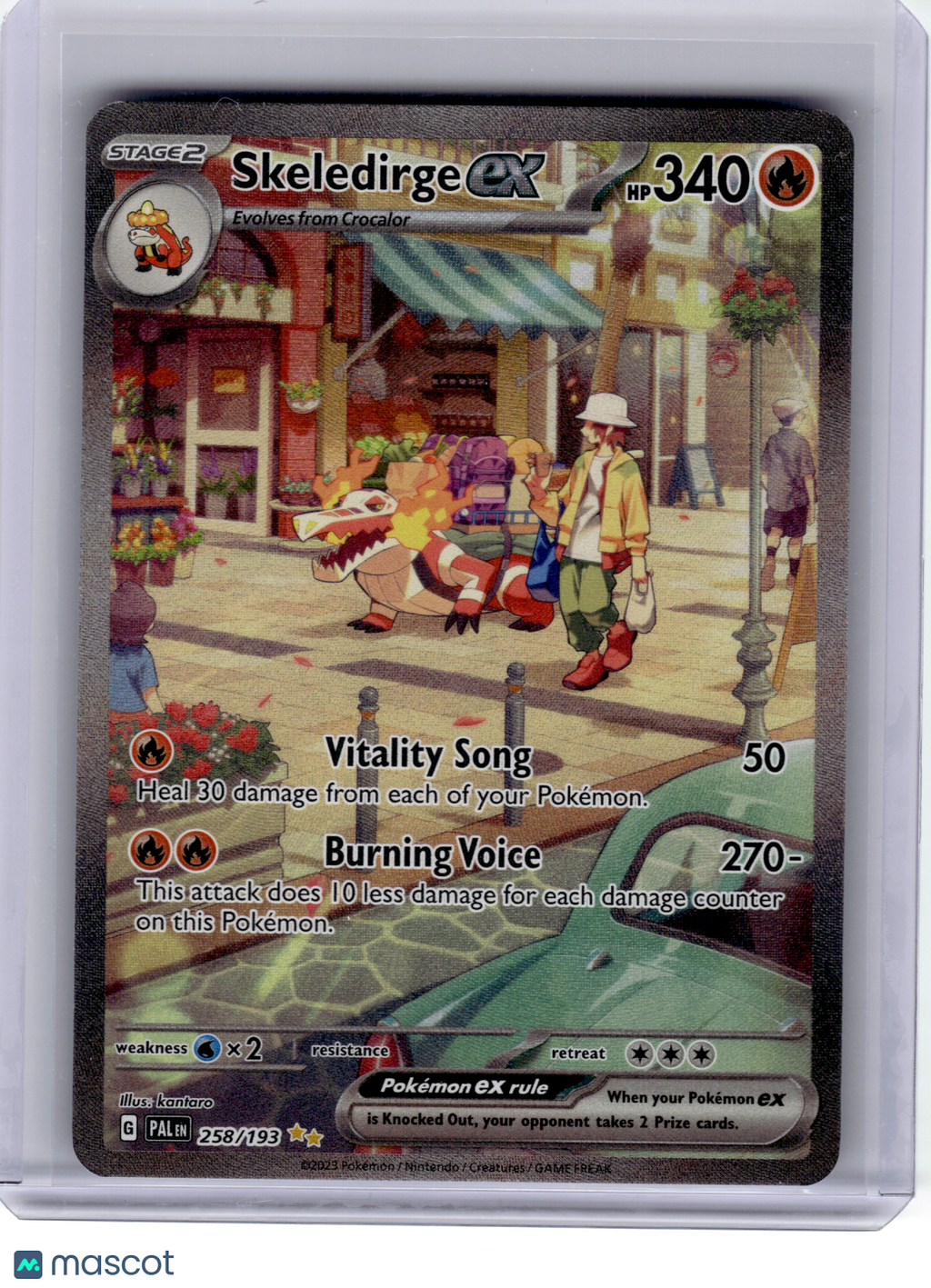 2023 Pokemon—Skeledirge ex #258 Paldea Evolved—Special Illustration Rare Holo