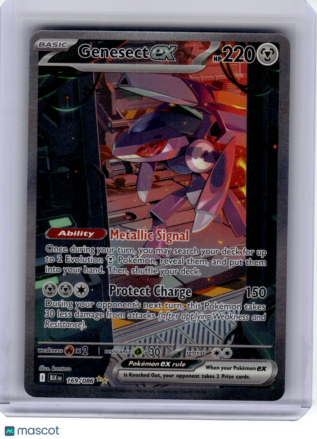 2025 Pokemon—Genesect ex #169 Black Bolt—Special Illustration Rare Holo
