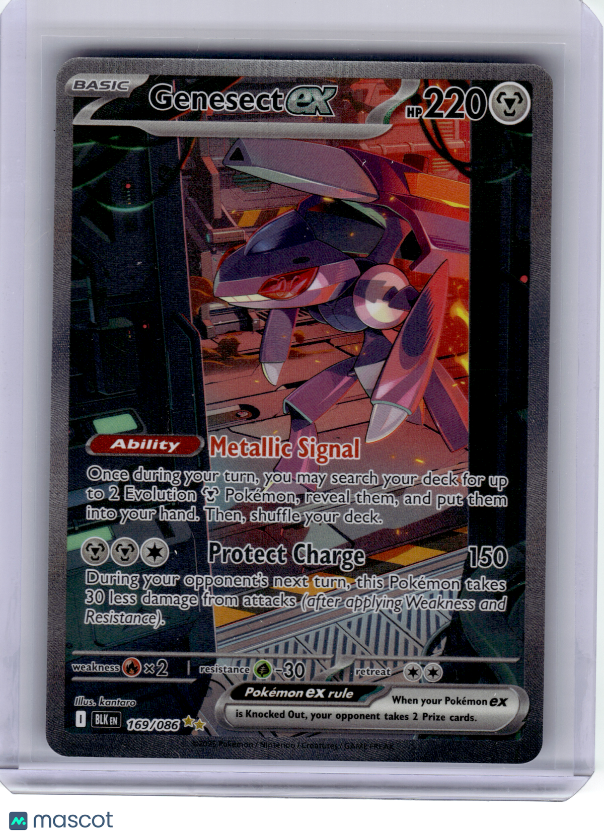 2025 Pokemon—Genesect ex #169 Black Bolt—Special Illustration Rare Holo