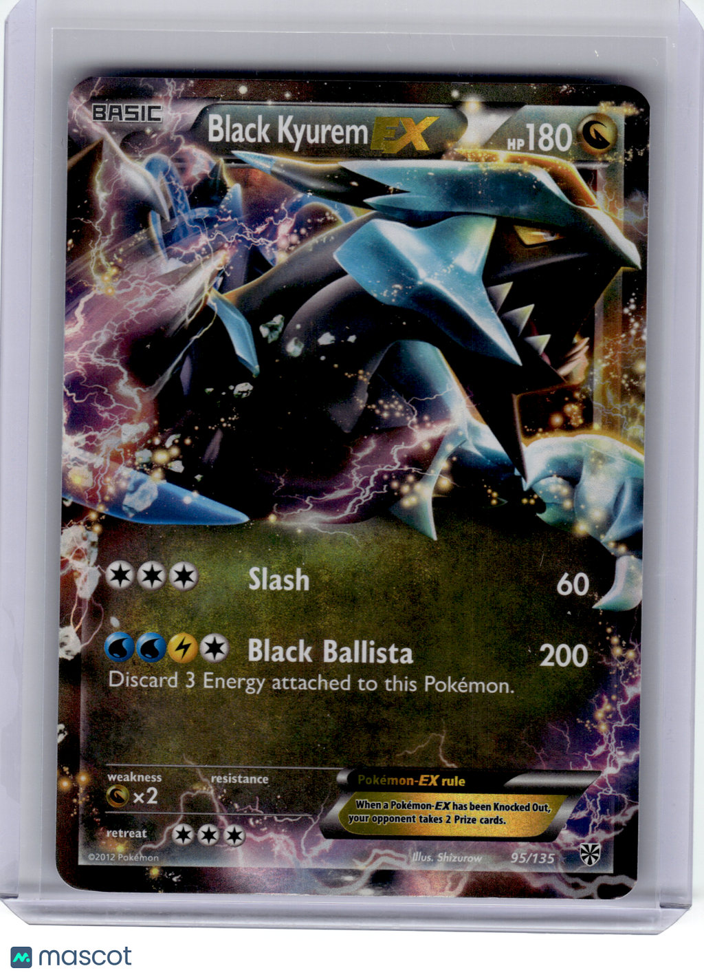2013 Pokemon—Black Kyurem EX #95 Plasma Storm—Ultra Rare Holo