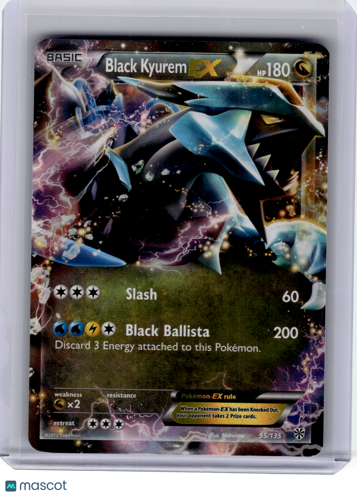 2013 Pokemon—Black Kyurem EX #95 Plasma Storm—Ultra Rare Holo
