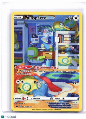 2023 Pokemon—Dunsparce #GG23/GG70 Crown Zenith: Galarian Gallery—Ultra Rare Holo