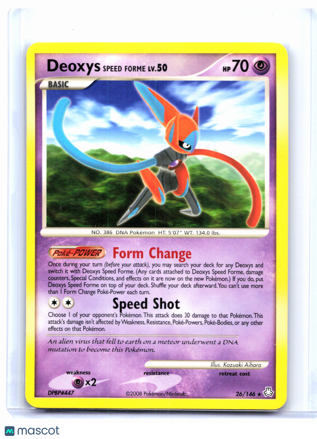 2008 Pokemon—Deoxys Speed Forme #26/146 Legends Awakened—Rare Nonholo [LP]