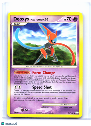 2008 Pokemon—Deoxys Speed Forme #26/146 Legends Awakened—Rare Nonholo [LP]