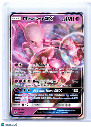 2019 Pokemon—Mewtwo GX #SM196 Sun & Moon Promos—Black Star Promo Holo [MP]