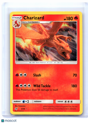 2019 Pokemon—Charizard #5/18 Detective Pikachu—Holo Rare [Heavily Played]