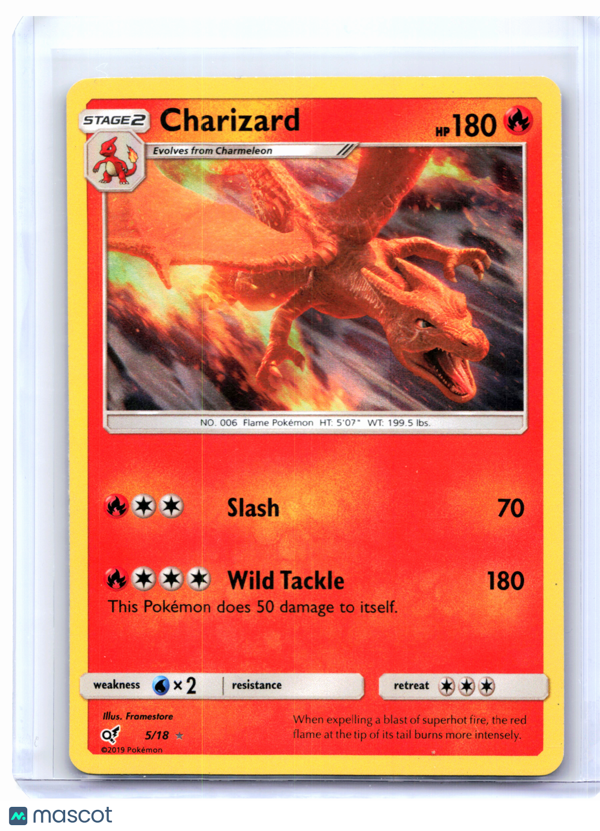 2019 Pokemon—Charizard #5/18 Detective Pikachu—Holo Rare [Heavily Played]