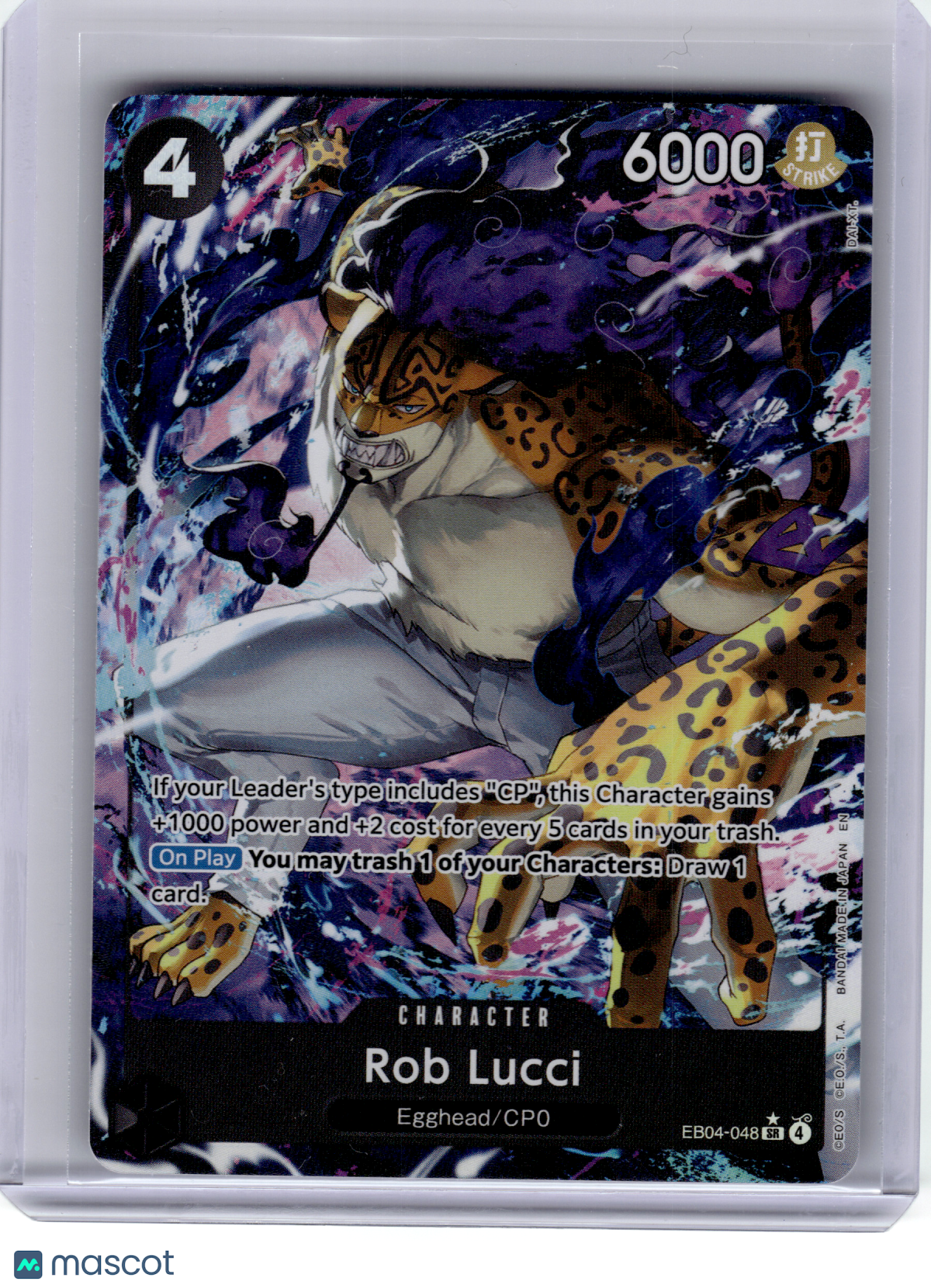 2026 One Piece CCG—Rob Lucci (Alt Art) #048 Adventure on Kami's Island—SR Foil