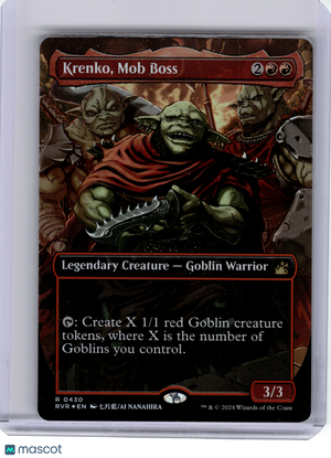2024 Magic: The Gathering—Krenko, Mob Boss (Anime Borderless) #430 RVR—Rare Foil