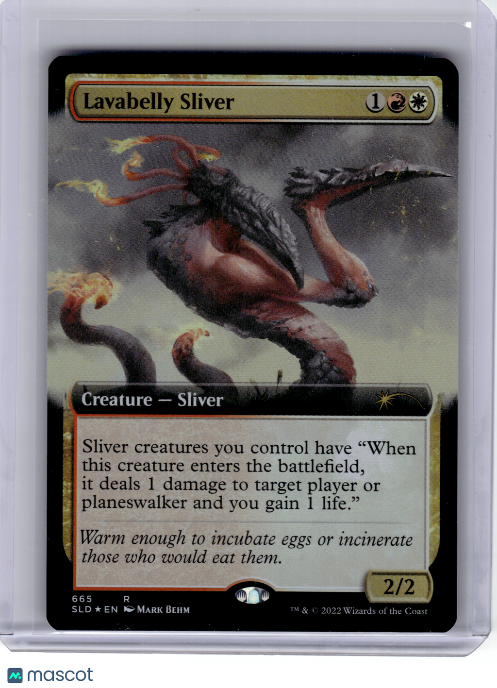2022 Magic: The Gathering—Lavabelly Sliver (Extended Art) #665 SLD—Rare Foil