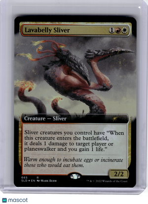 2022 Magic: The Gathering—Lavabelly Sliver (Extended Art) #665 SLD—Rare Foil