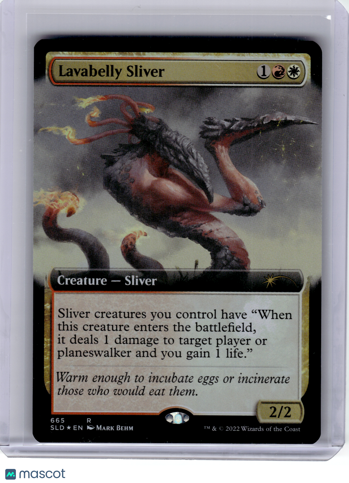 2022 Magic: The Gathering—Lavabelly Sliver (Extended Art) #665 SLD—Rare Foil