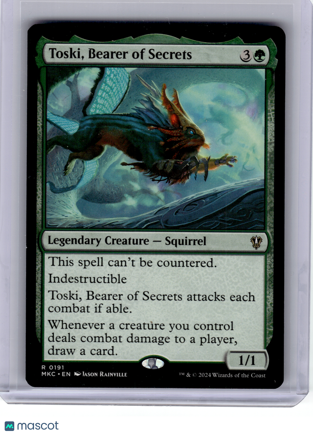 2024 Magic: The Gathering—Toski, Bearer of Secrets #191 MKC—Rare Non-Foil [LP]