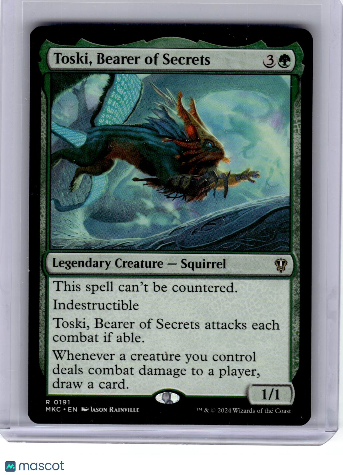 2024 Magic: The Gathering—Toski, Bearer of Secrets #191 MKC—Rare Non-Foil [LP]