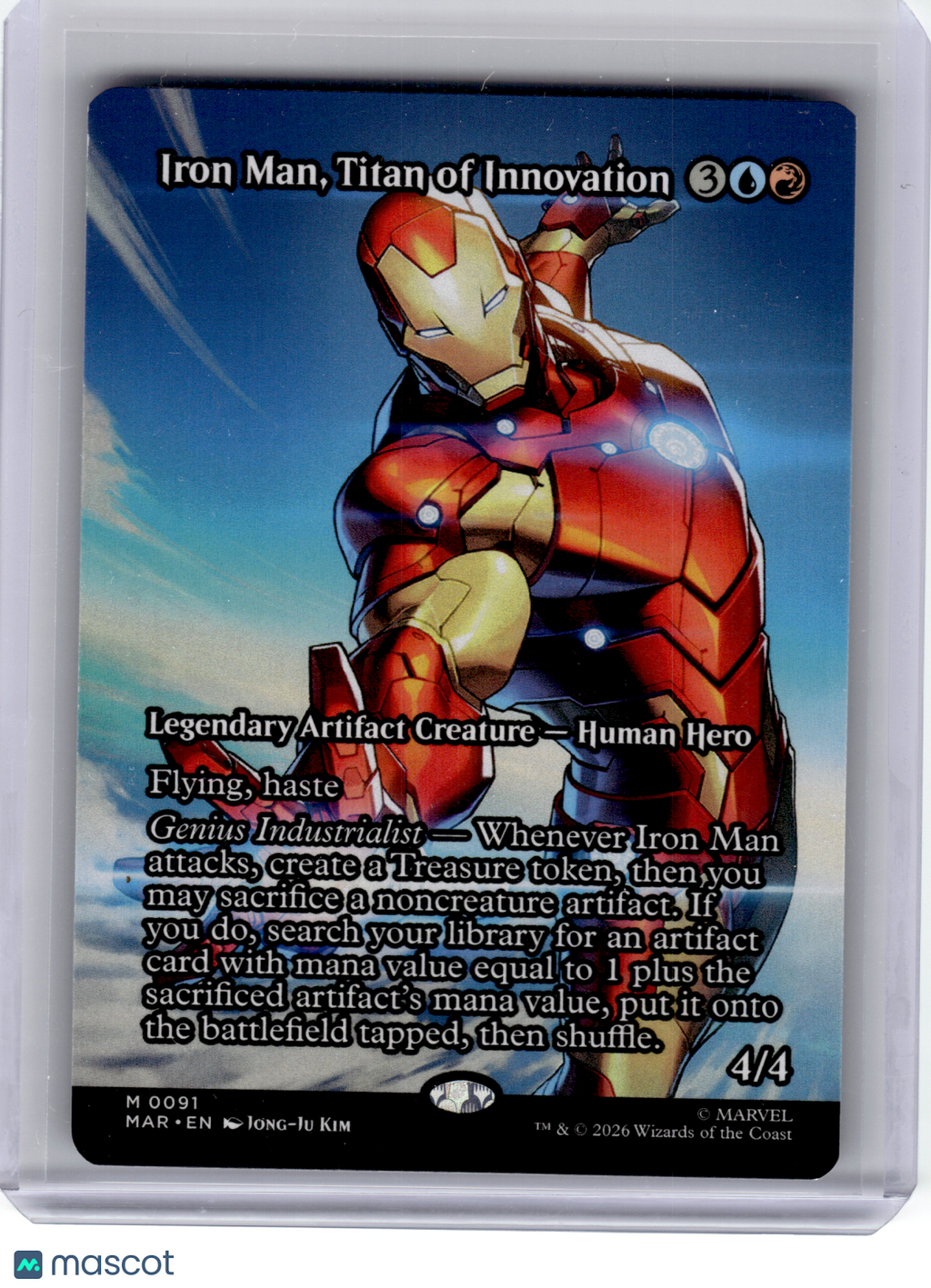 2026 MagicTG—Iron Man, Titan of Innovation (Borderless) #91 MAR—Mythic Non-Foil