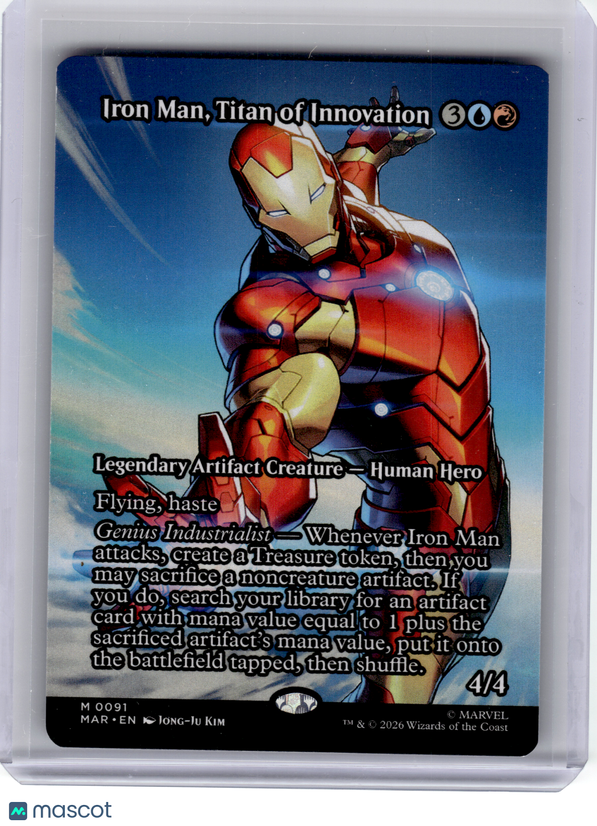 2026 MagicTG—Iron Man, Titan of Innovation (Borderless) #91 MAR—Mythic Non-Foil