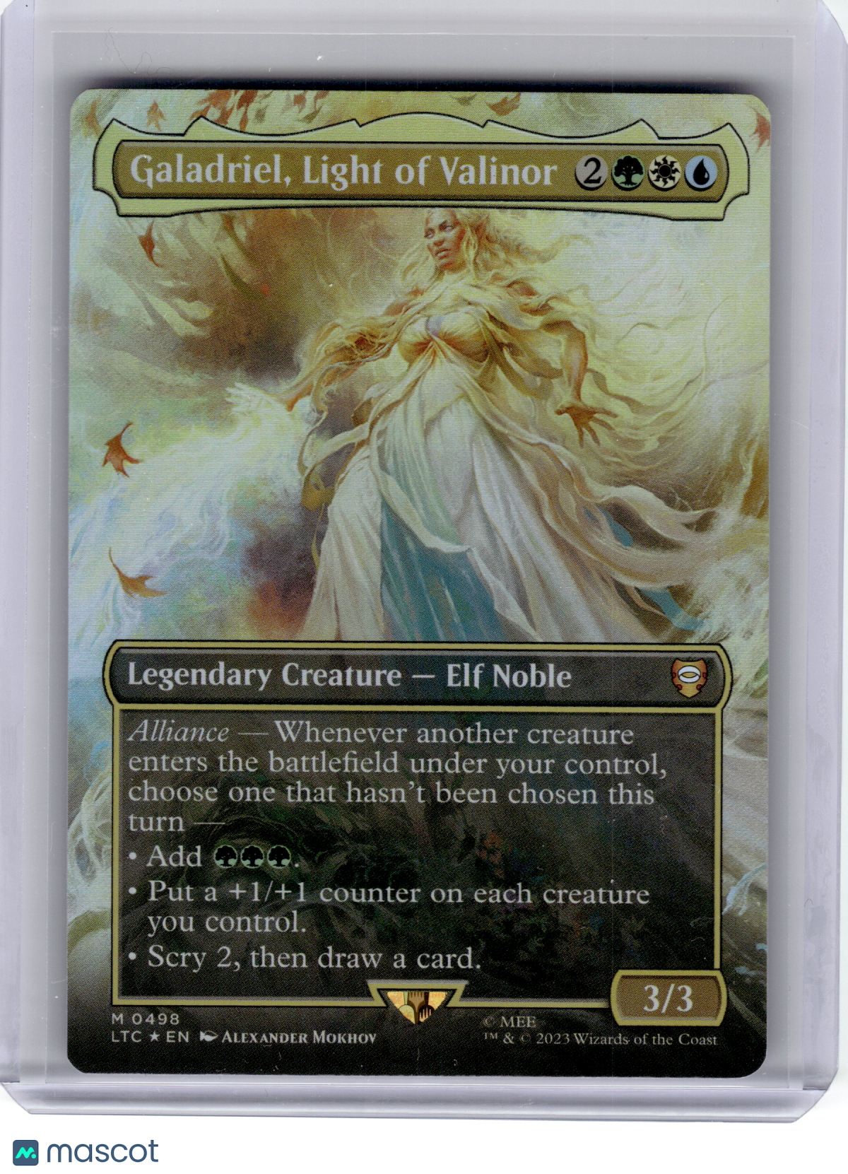 2023 MagicTG—Galadriel, Light of Valinor (Borderless) #498 LTC—Mythic Foil