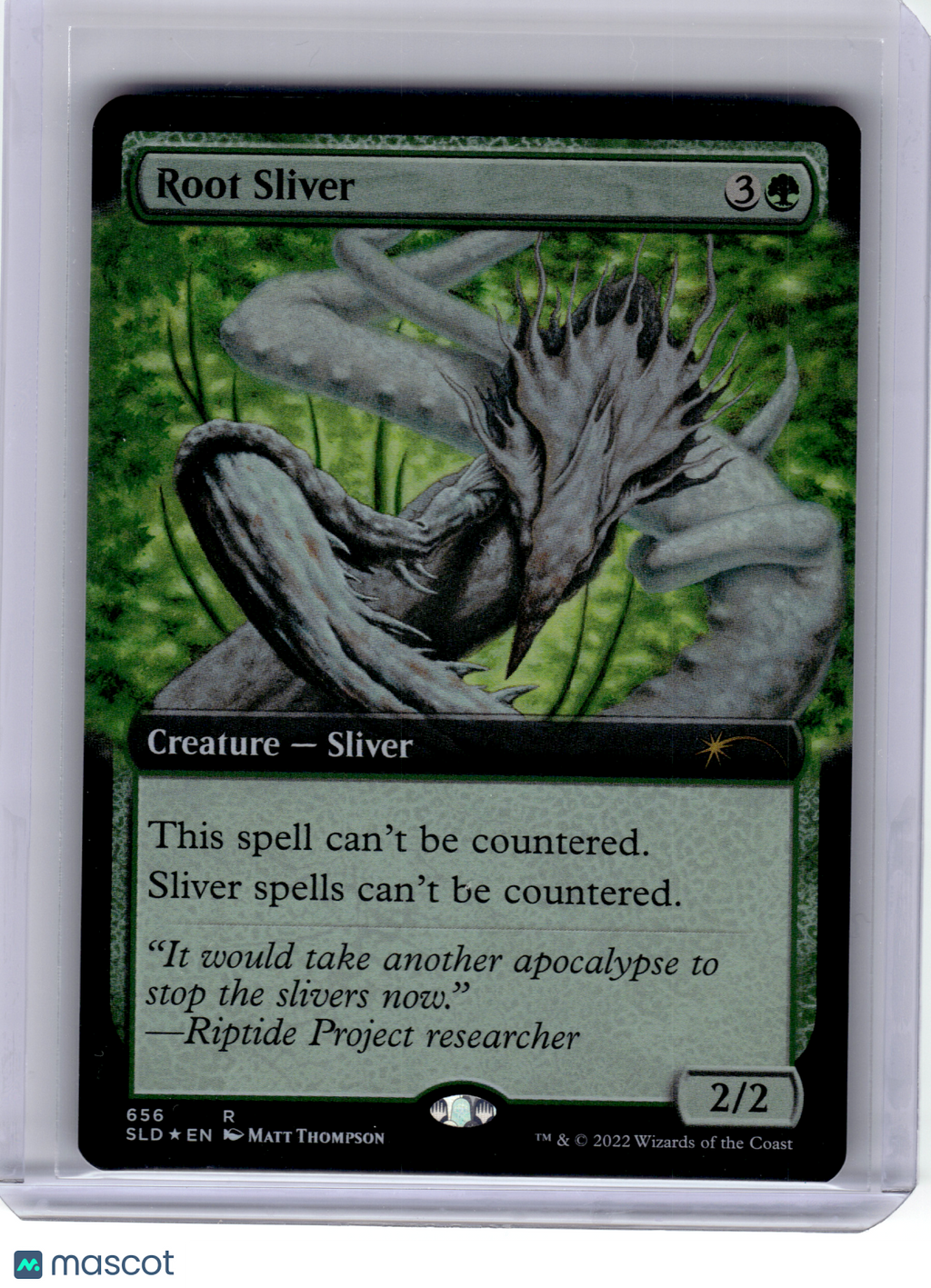 2022 Magic: The Gathering—Root Sliver (Extended Art) #656 SLD—Rare Foil