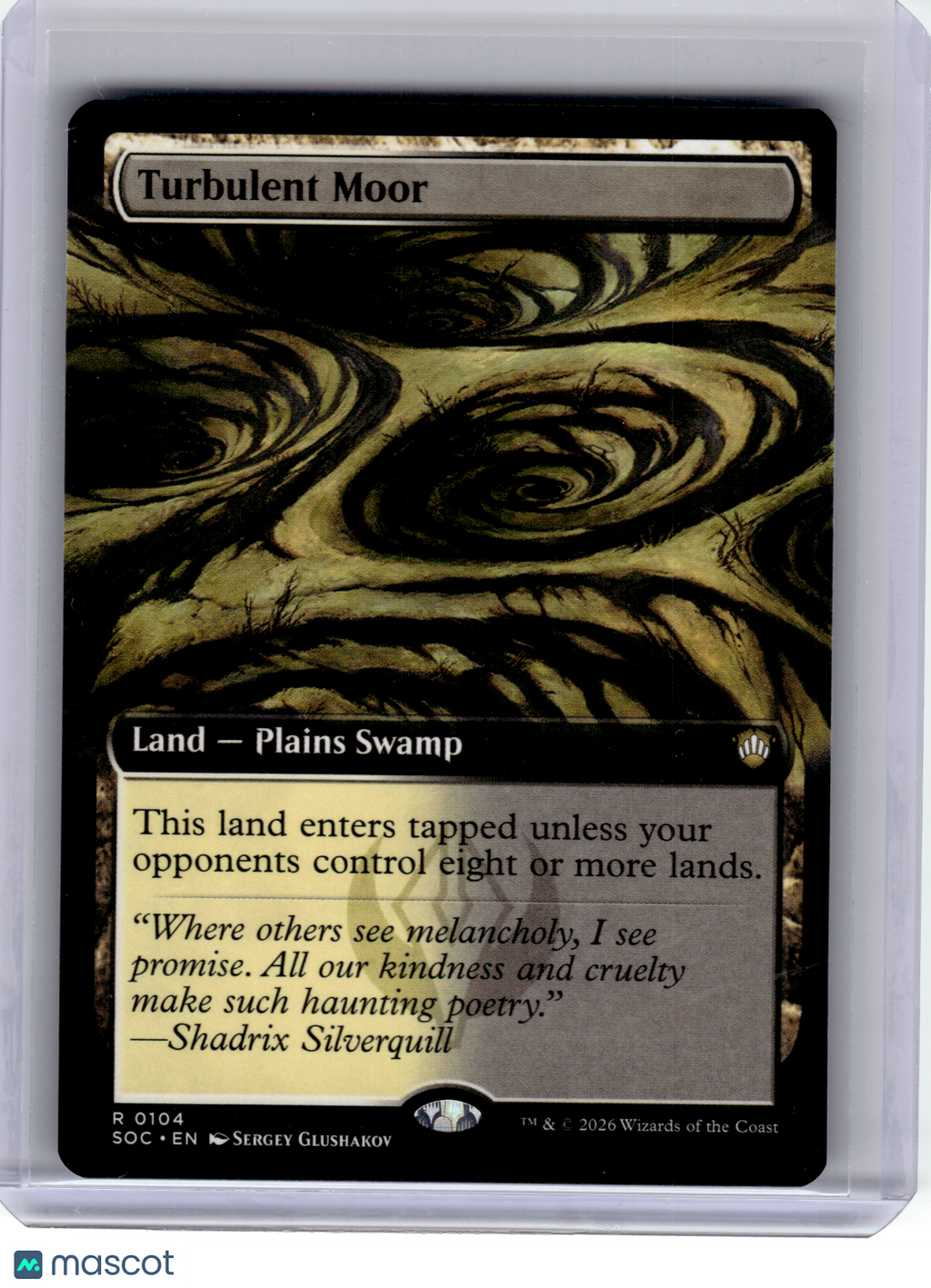 2026 Magic: The Gathering—Turbulent Moor (Extended Art) #104 SOC—Rare Non-Foil