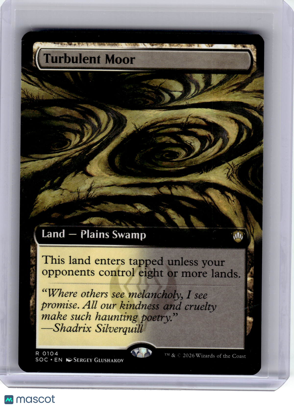 2026 Magic: The Gathering—Turbulent Moor (Extended Art) #104 SOC—Rare Non-Foil