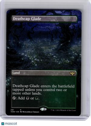 2021 Magic: The Gathering—Deathcap Glade (Borderless) #281 VOW—Rare Non-Foil
