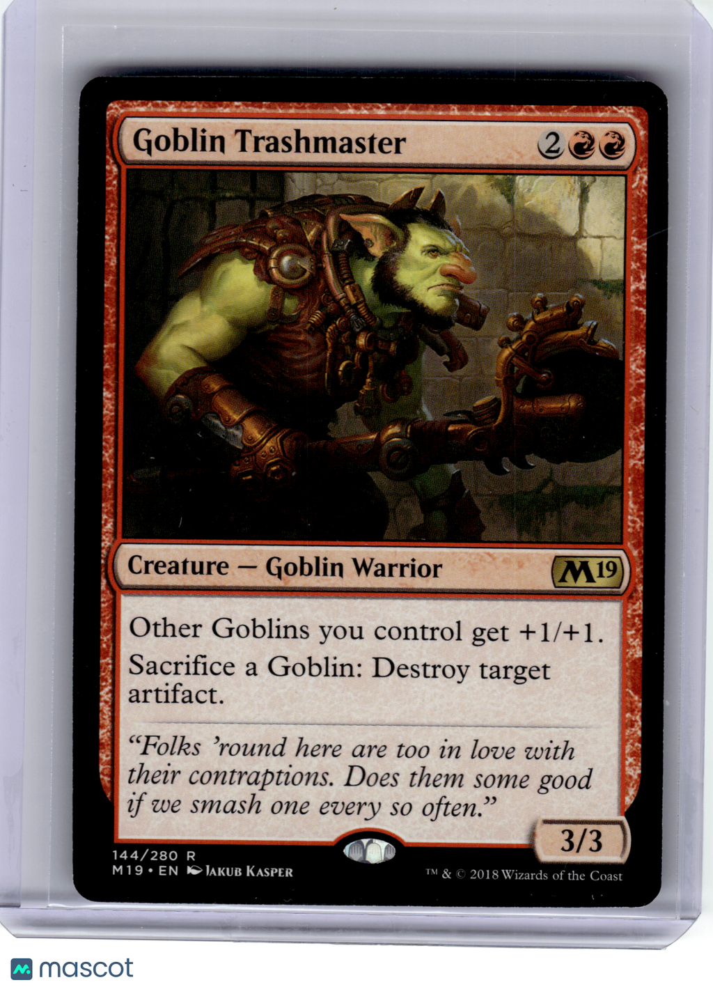2018 Magic: The Gathering—Goblin Trashmaster #144 Core Set 2019—Rare Non-Foil