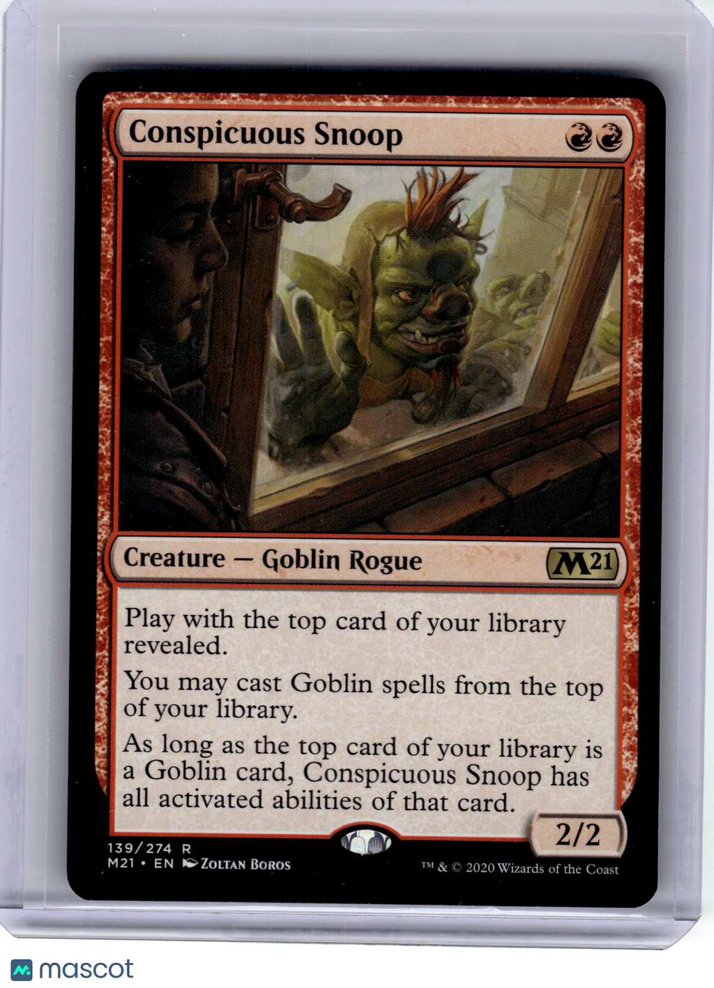 2020 Magic: The Gathering—Conspicuous Snoop #139 Core Set 2021—Rare Non-Foil