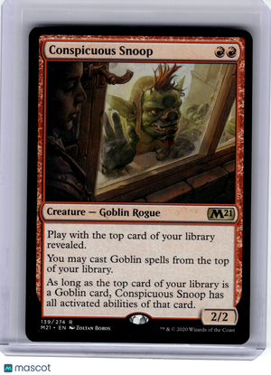 2020 Magic: The Gathering—Conspicuous Snoop #139 Core Set 2021—Rare Non-Foil