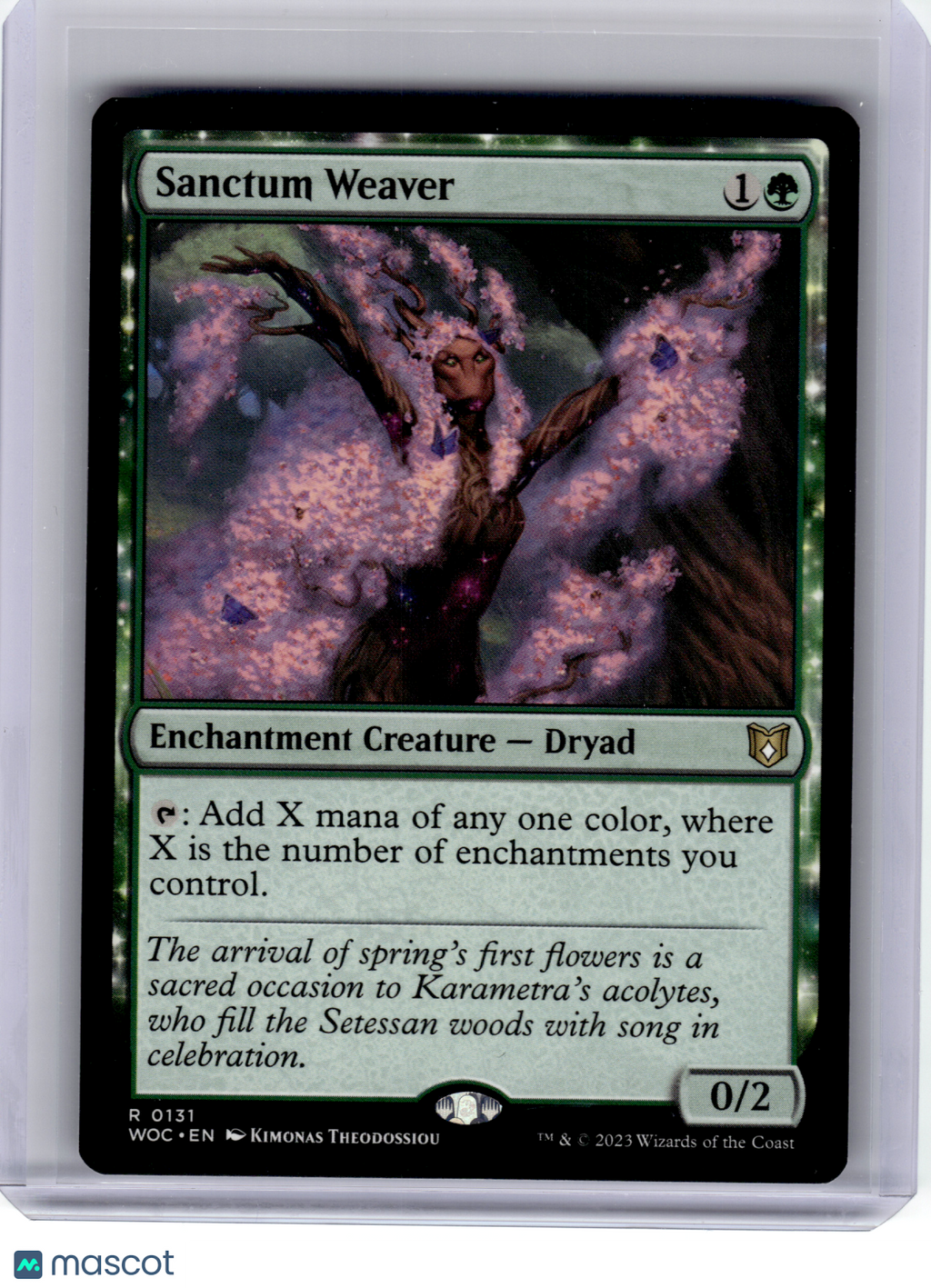 2023 MagicTG—Sanctum Weaver #131 Commander: Wilds of Eldraine—Rare Non-Foil
