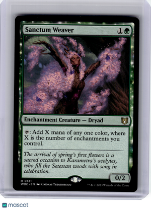 2023 MagicTG—Sanctum Weaver #131 Commander: Wilds of Eldraine—Rare Non-Foil