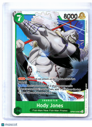 2024 One Piece—Hody Jones #OP06-035 Wings of the Captain—Super Rare Foil