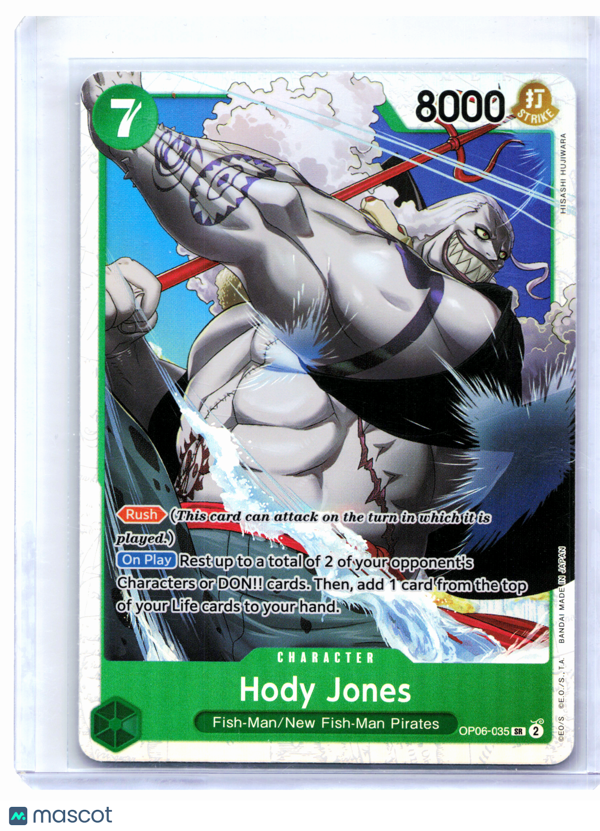 2024 One Piece—Hody Jones #OP06-035 Wings of the Captain—Super Rare Foil