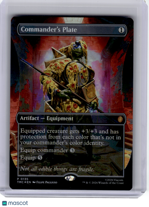 2026 Magic: The Gathering—Commander's Plate (Borderless) #135 TMC—Promo Foil
