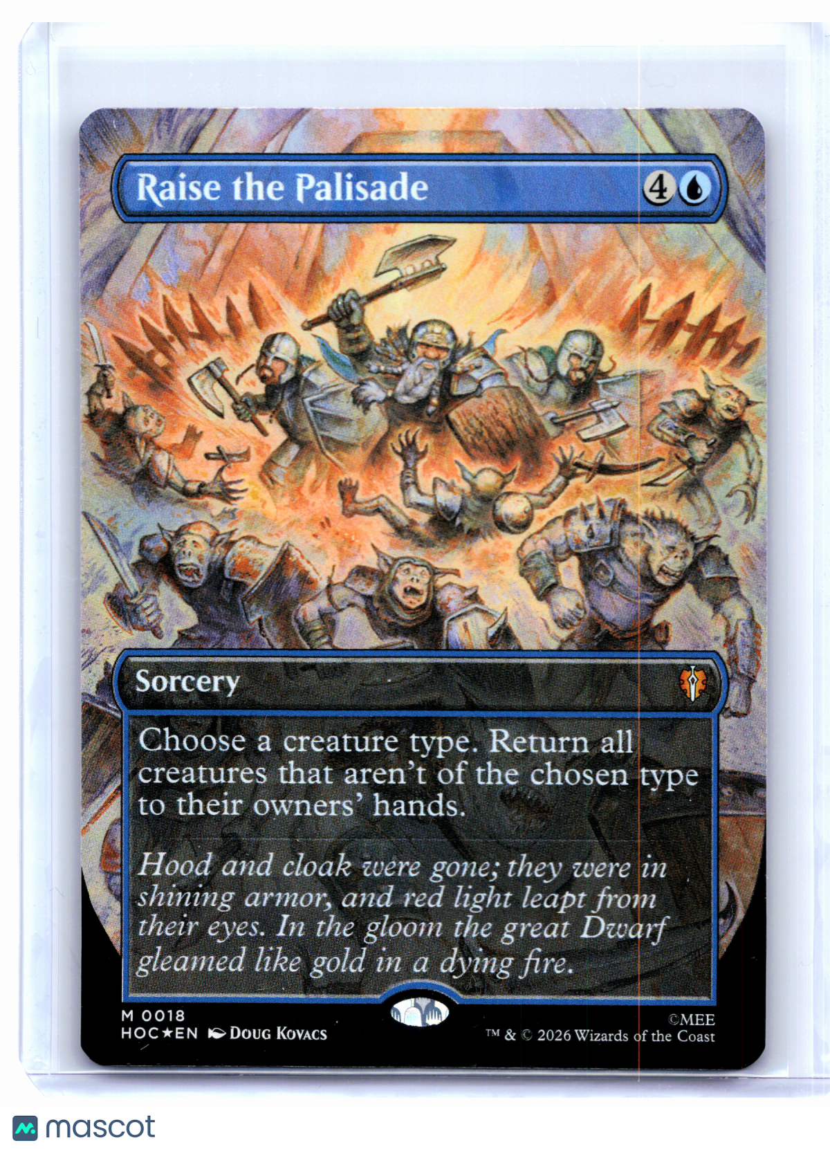 2023 Magic: TG—Raise the Palisade (Borderless) #0018 HOC—Mythic Foil