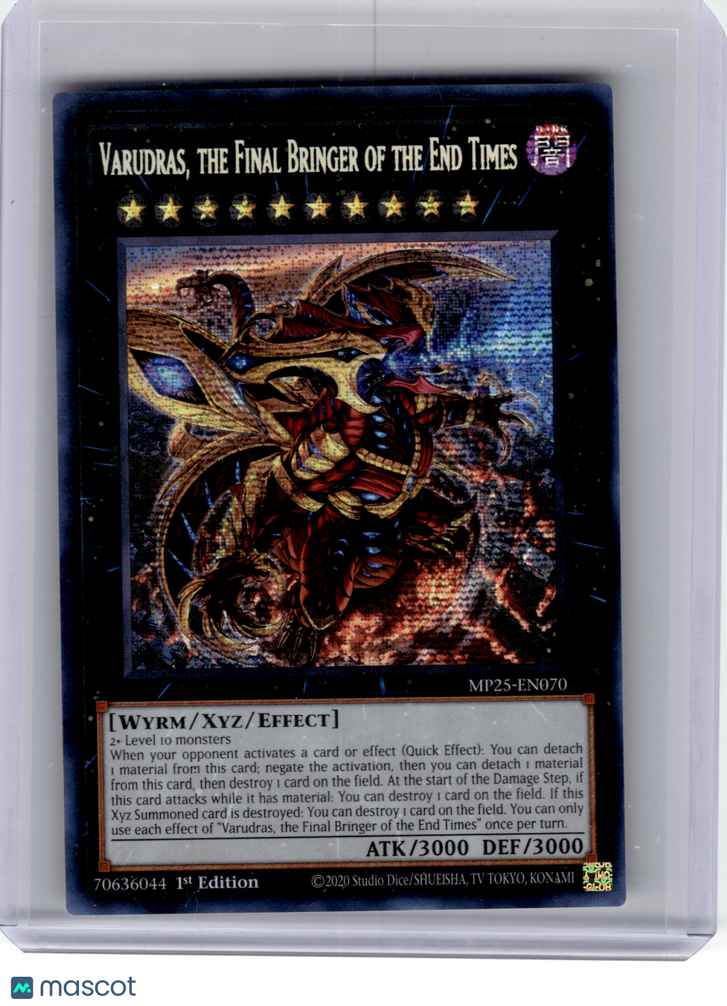 2025 YuGiOh!—Varudras, the Final Bringer of the End Times MP25—PSR Foil (1st Ed)