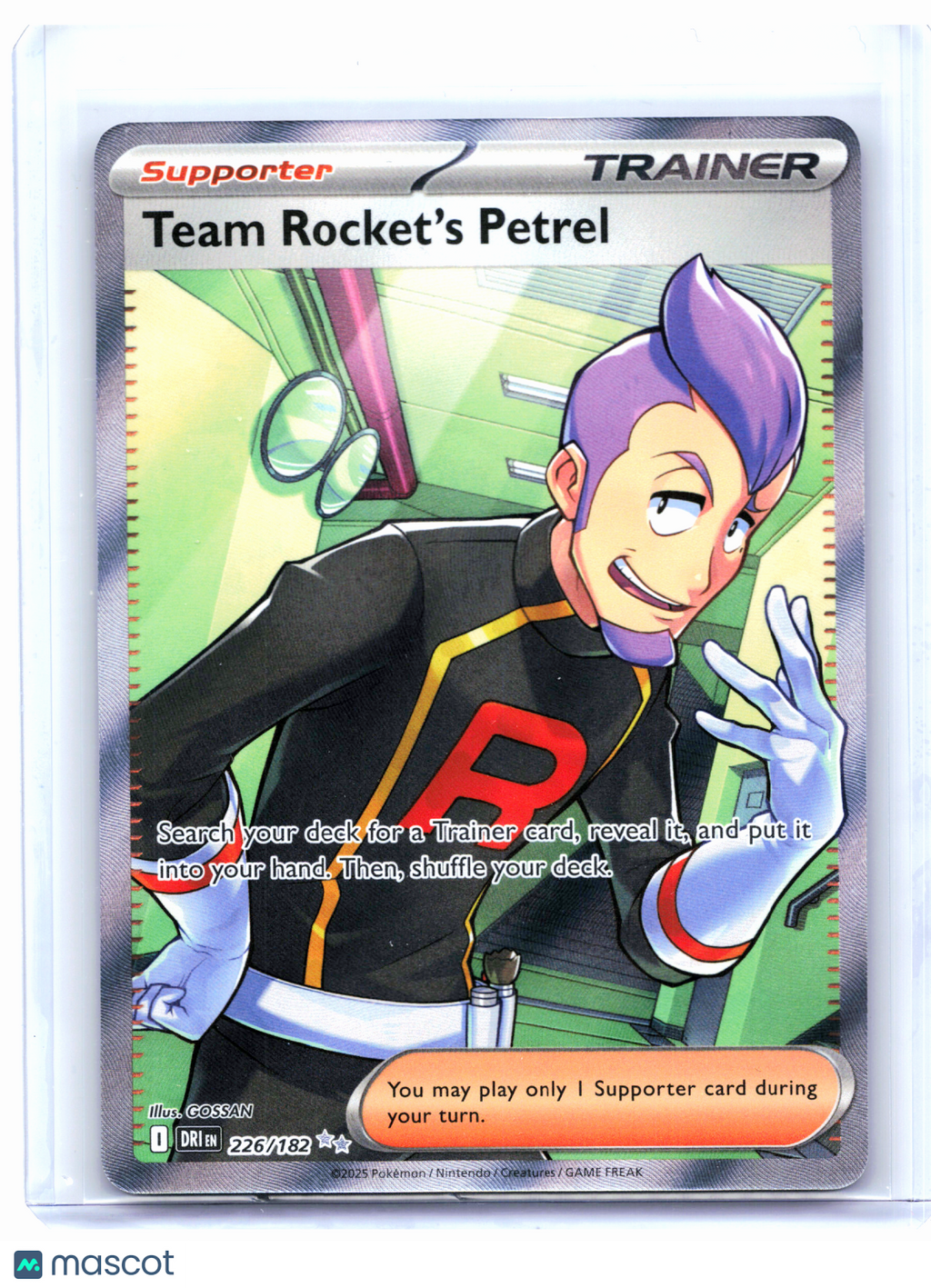 2025 Pokemon—Team Rocket's Petrel #226/182 Destined Rivals—Ultra Rare Holo
