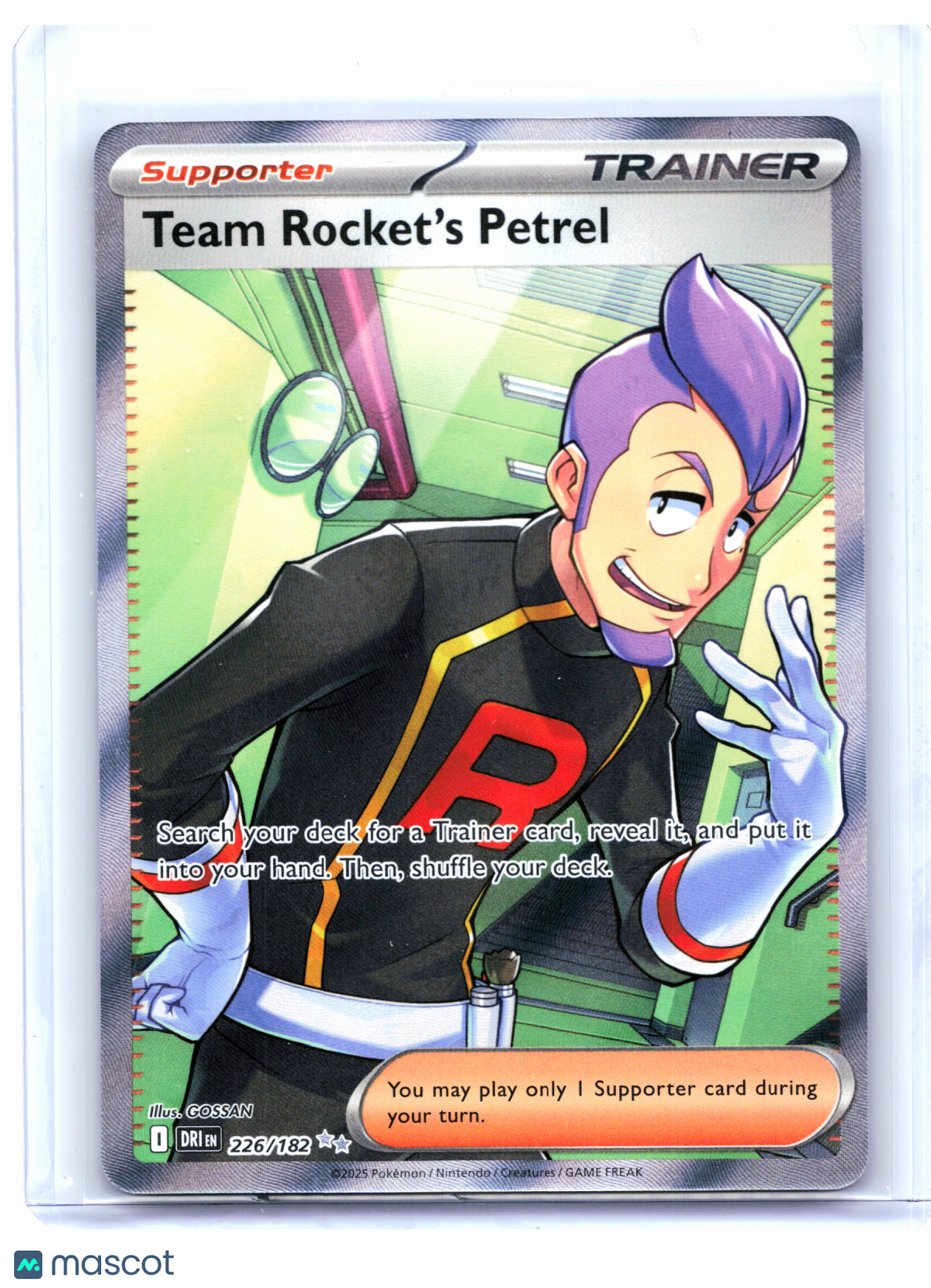 2025 Pokemon—Team Rocket's Petrel #226/182 Destined Rivals—Ultra Rare Holo