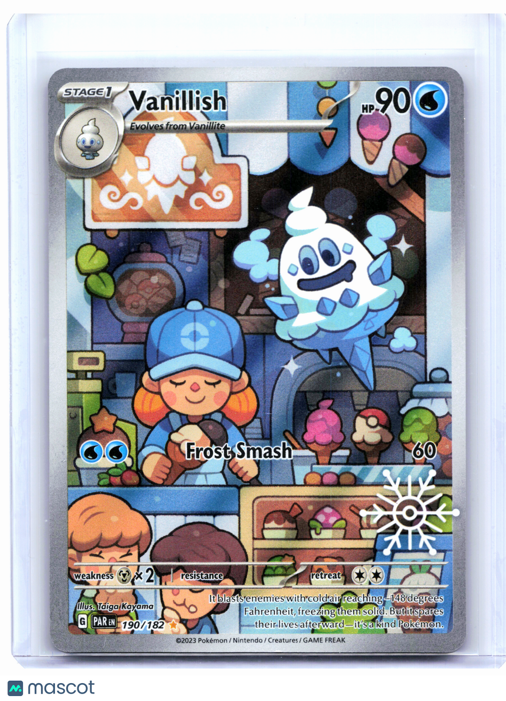 2023 Pokemon—Vanillish #190/182 Paradox Rift—Illustration Rare Holo