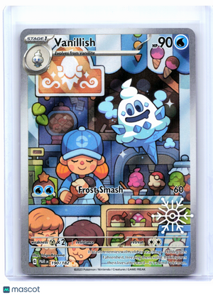 2023 Pokemon—Vanillish #190/182 Paradox Rift—Illustration Rare Holo