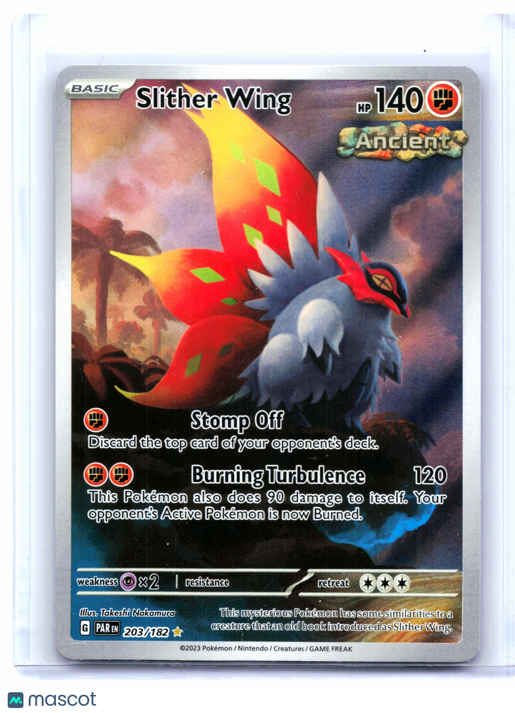 2023 Pokemon—Slither Wing #203/182 Paradox Rift—Illustration Rare Holo
