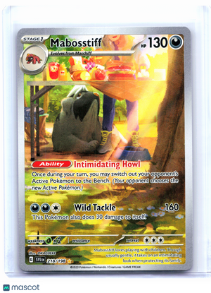 2023 Pokemon—Mabosstiff #218/198 Scarlet & Violet Base Set—Illustration Rare