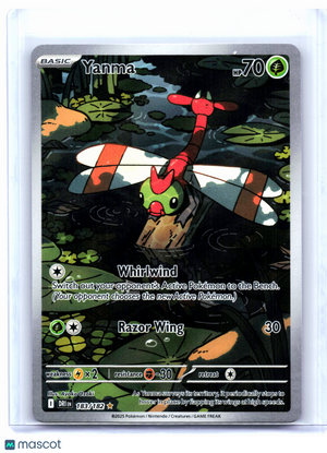 2025 Pokemon—Yanma #183/182 Destined Rivals—Illustration Rare Holo