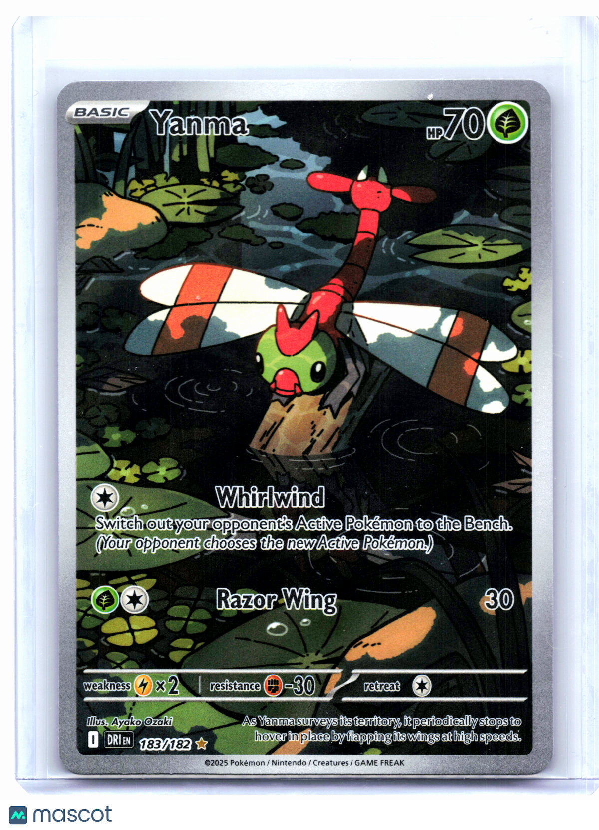 2025 Pokemon—Yanma #183/182 Destined Rivals—Illustration Rare Holo