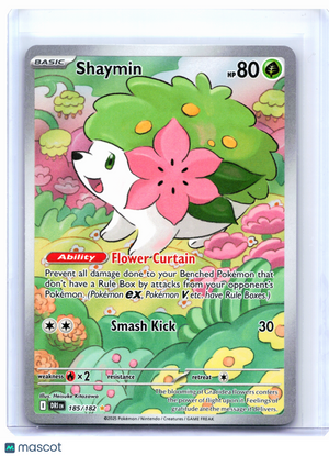 2025 Pokemon—Shaymin #185/182 Destined Rivals—Illustration Rare Holo