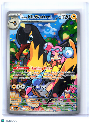 2025 Pokemon—Iono's Kilowattrel #163/159 Journey Together—Illustration Rare [LP]