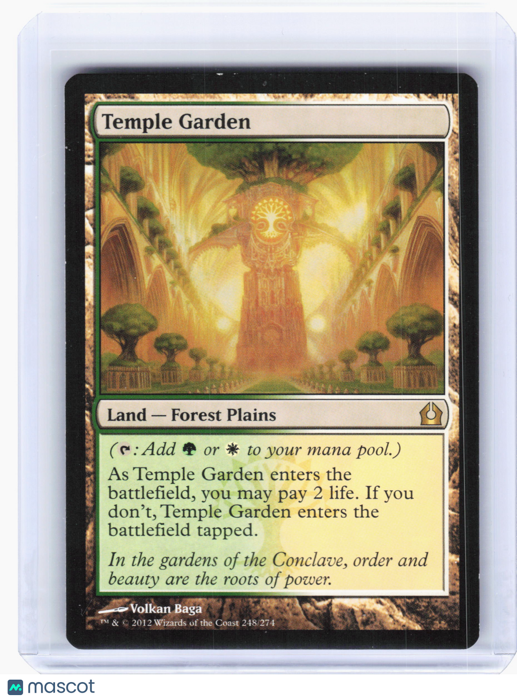 2012 Magic: The Gathering—Temple Garden #248 Return to Ravnica—Rare Nonfoil [LP]