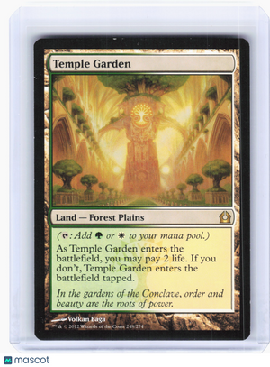 2012 Magic: The Gathering—Temple Garden #248 Return to Ravnica—Rare Nonfoil [LP]